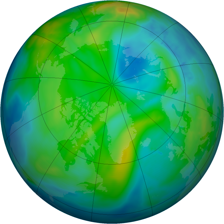 Arctic ozone map for 26 November 2013